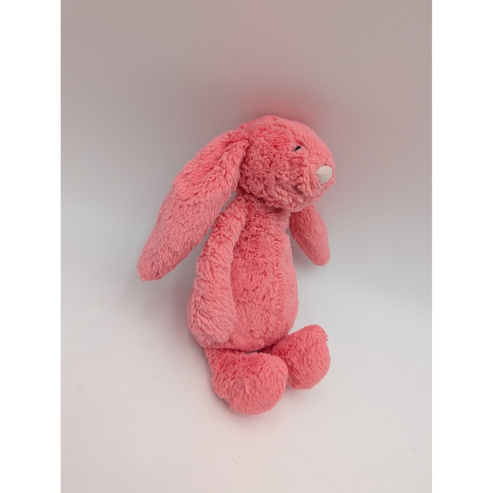 Jellycat Bashful Bunny Rabbit Plush Coral Pink 8 Inch Stuffed Animal - Picture 3 of 6